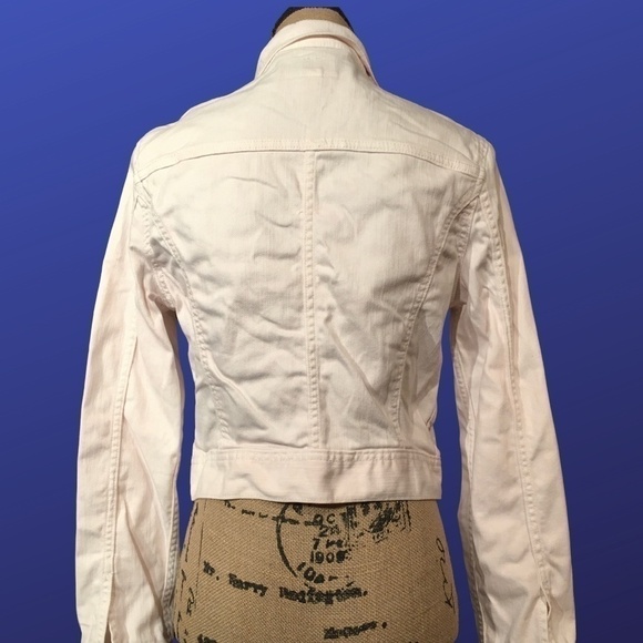 LEVI STRAUSS & CO. Original CROPPED Trucker Jacket, BLUSH PINK, Size Medium - Picture 2 of 8